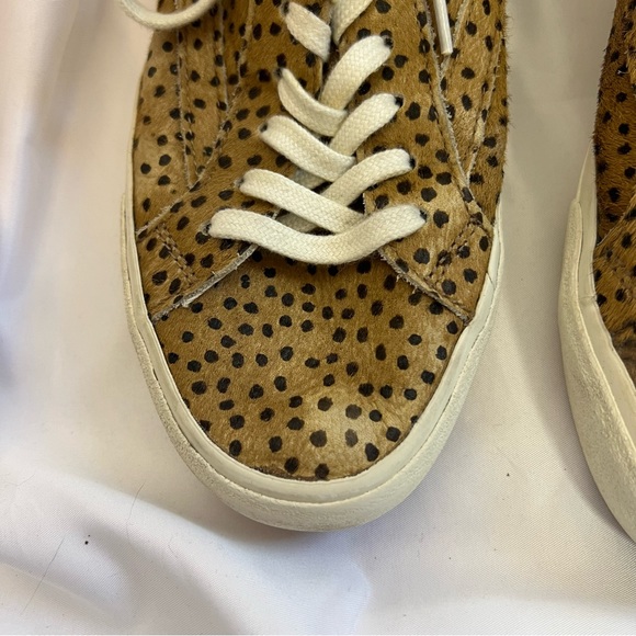 Madewell Sidewalk Low-Top Spot Dot Calf Hair Sneakers, size 8 - Picture 5 of 11